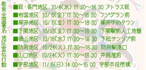 教育署名地区別宣伝